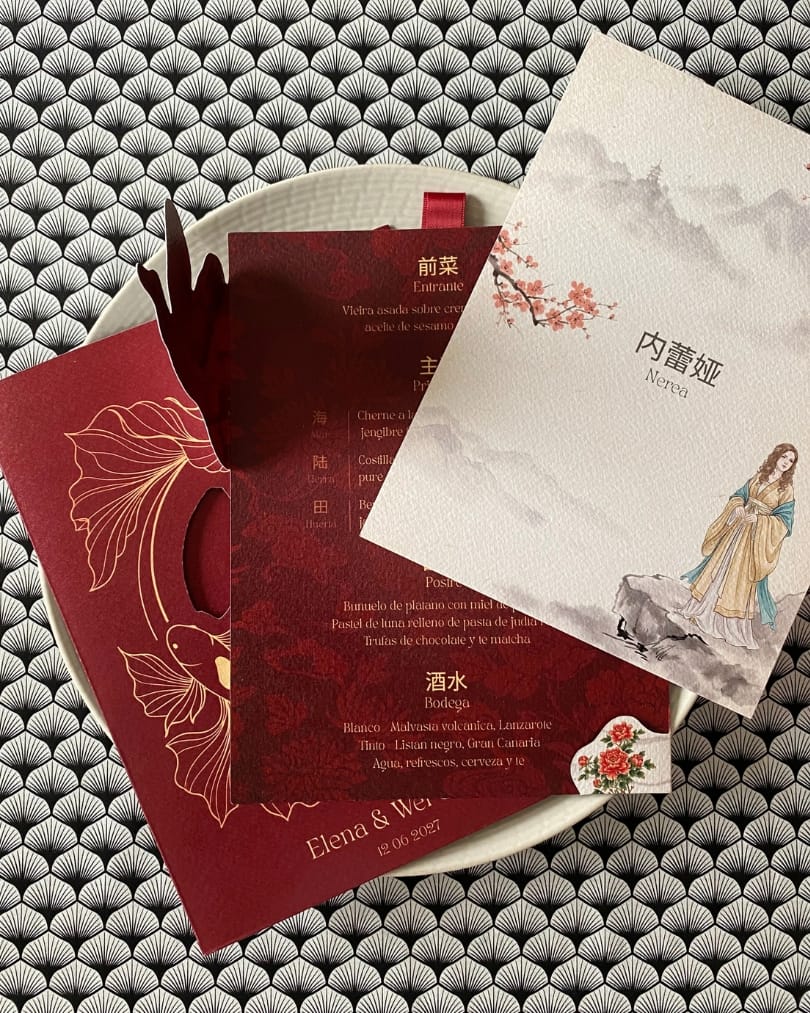 Menú de la suite oriental
