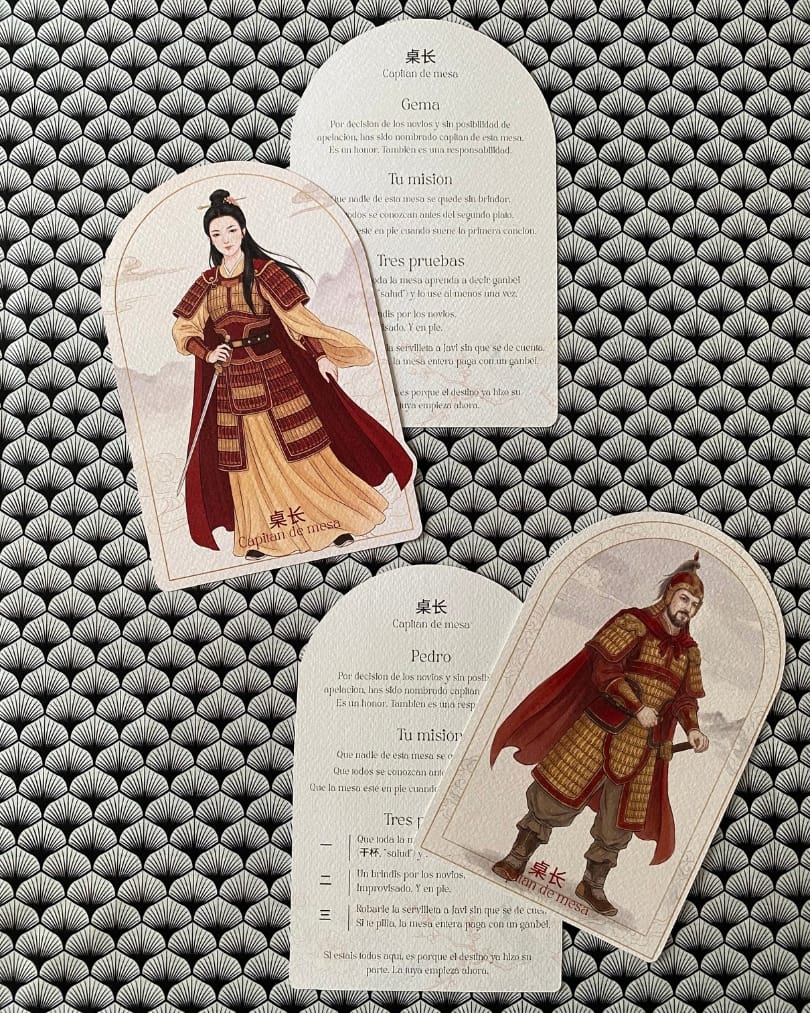 Capitanes de mesa de la suite oriental