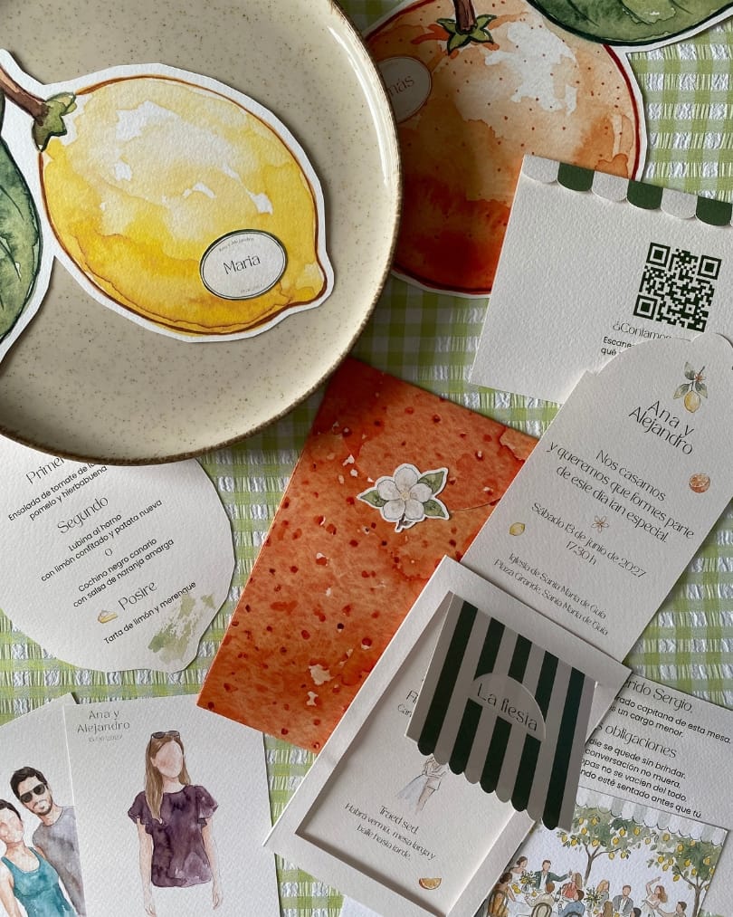 Conjunto de papelería de la suite mediterránea
