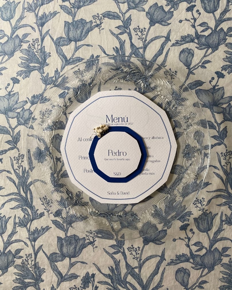 Detalle de la papelería de la suite clásica