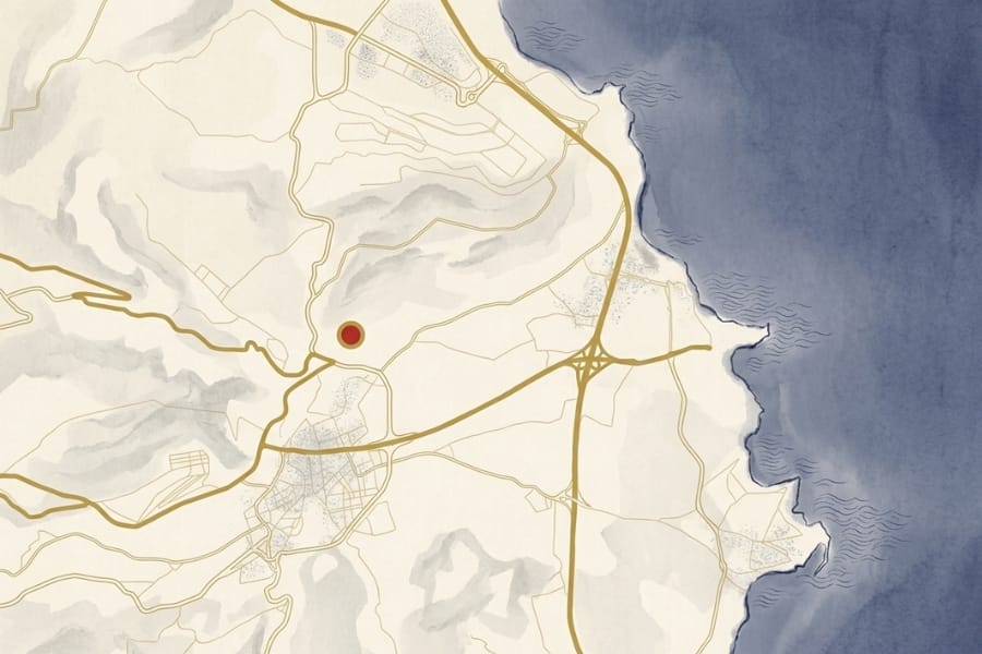 Mapa de Telde con la ubicación de Finca La Suerte Grande