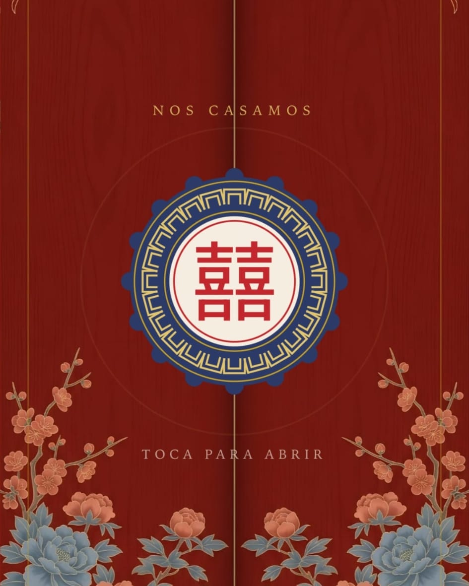 Portada de la invitación online oriental